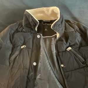 Nautica Women’s Coat- Zipper and Button with Faux-Fur Neck